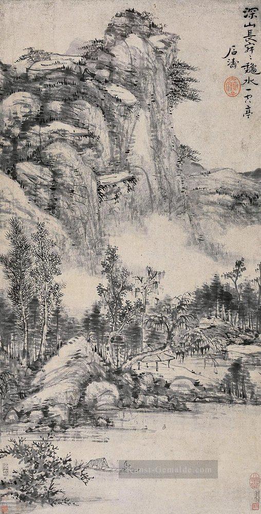 Shitao tiefe Berg alte China Tinte Ölgemälde